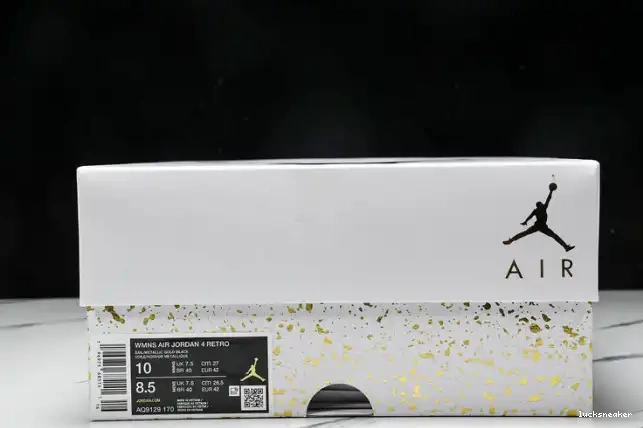Reps LUCY 4 Retro Jordan Metallic Gold AQ9129-170 0525